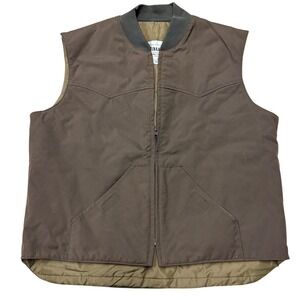 Vintage Blauer Mens Medium‎ M Brown Workwear Vest Thinsulate  Western Yoke